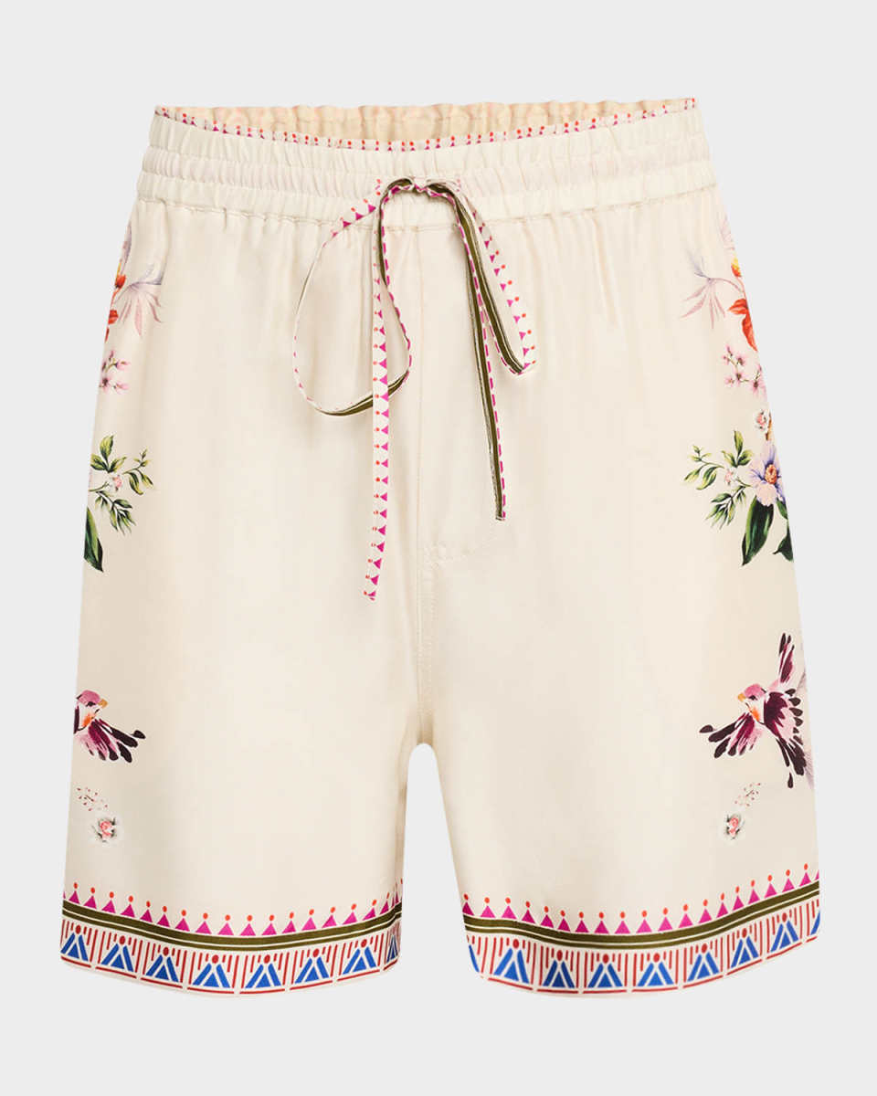 Mayvis Floral-Print Drawstring Shorts
